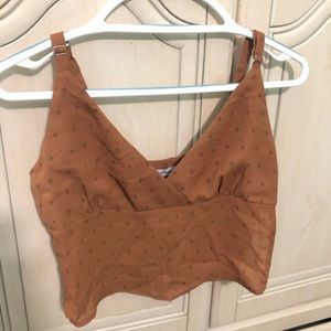 Dainty Hooligan orange crop top
